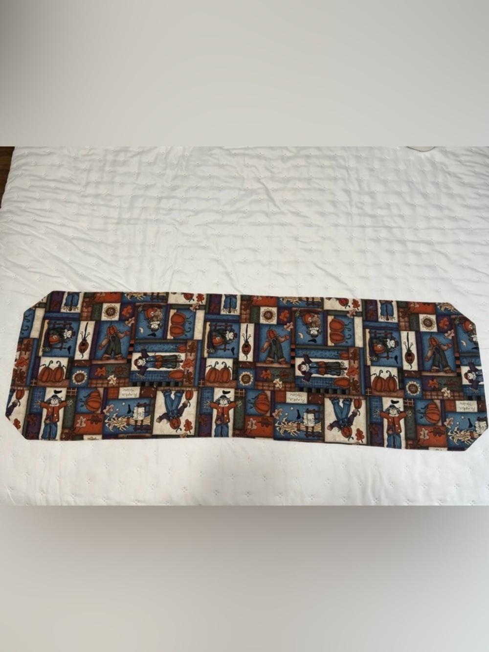 Reversible Quilted Christmas / Halloween Vintage Table Runner